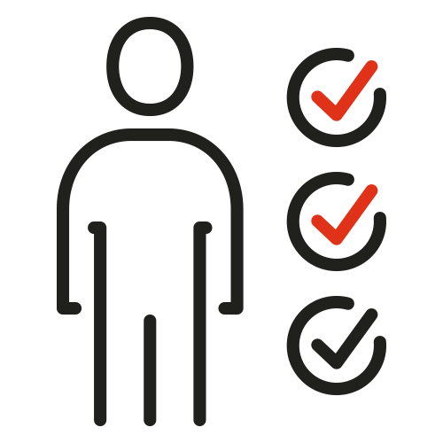 Illustration of a user with a checklist