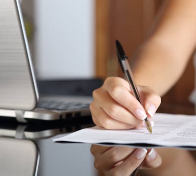woman writing