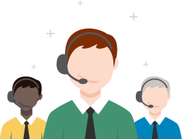 Graphic of a customer support team