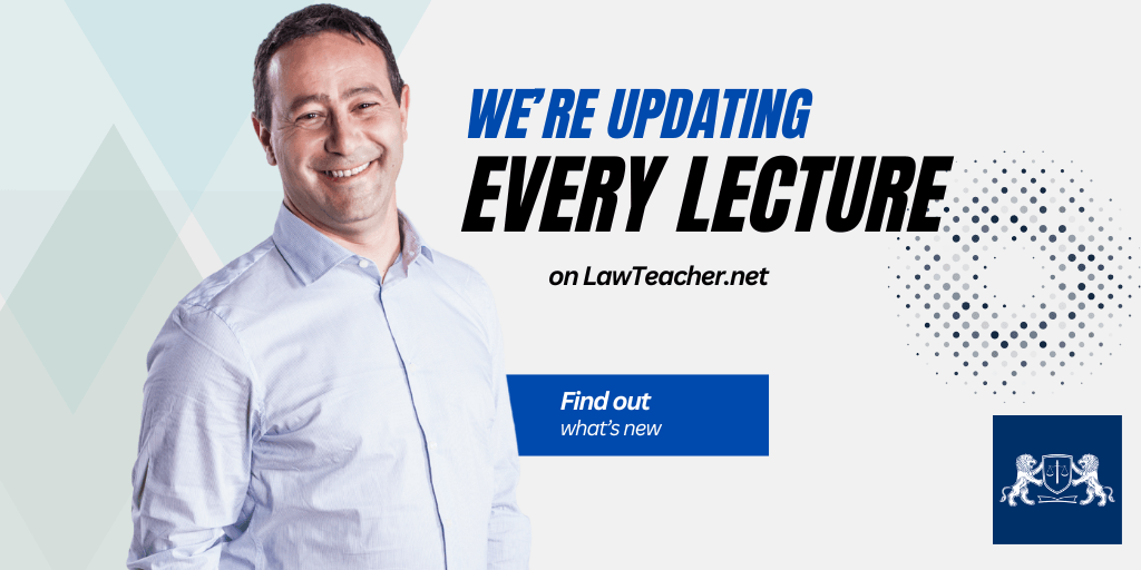 We're updating every lecture